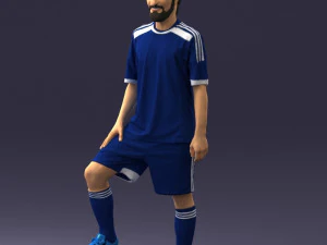 000389 Male Football Player Standing Pose 3dp 3D Print Model