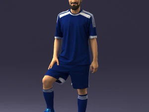 000389 Male Football Player Standing Pose 3dp 3D Print Model