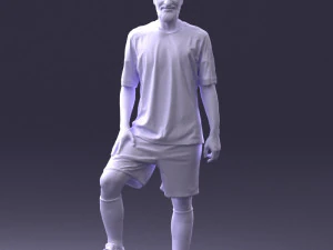 000389 Male Football Player Standing Pose 3dp 3D Print Model