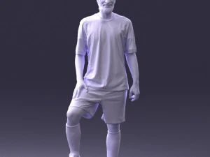 000389 Male Football Player Standing Pose 3dp 3D Print Model
