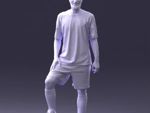 000389 Male Football Player Standing Pose 3dp 3D Print Model