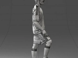 000389 Male Football Player Standing Pose 3dp 3D Print Model