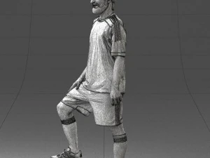 000389 Male Football Player Standing Pose 3dp 3D Print Model