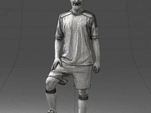 000389 Male Football Player Standing Pose 3dp 3D Print Model