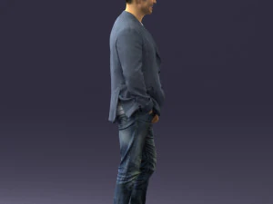 000391 Male Character in Casual Blazer Outfit 3D Model