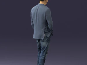 000391 Male Character in Casual Blazer Outfit 3D Model