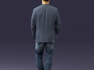 000391 Male Character in Casual Blazer Outfit 3D Model