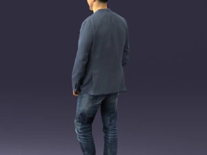 000391 Male Character in Casual Blazer Outfit 3D Model