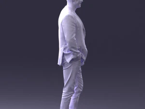 000391 Male Character in Casual Blazer Outfit 3D Model