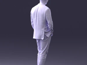 000391 Male Character in Casual Blazer Outfit 3D Model