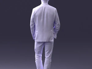 000391 Male Character in Casual Blazer Outfit 3D Model