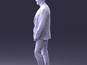 000391 Male Character in Casual Blazer Outfit 3D Model