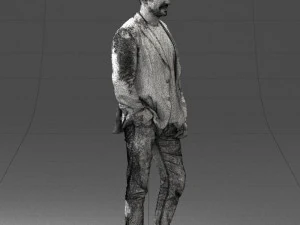 000391 Male Character in Casual Blazer Outfit 3D Model