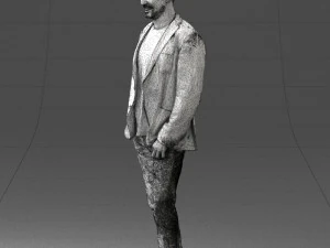 000391 Male Character in Casual Blazer Outfit 3D Model