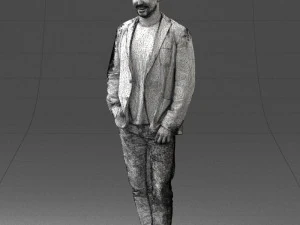 000391 Male Character in Casual Blazer Outfit 3D Model