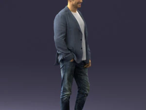 000391 Male Character in Casual Blazer Outfit 3dp 3D Print Model