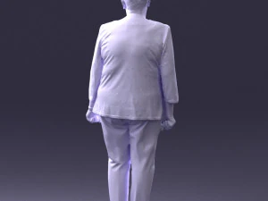 000393 Mature Woman in Floral Jacket 3D Model