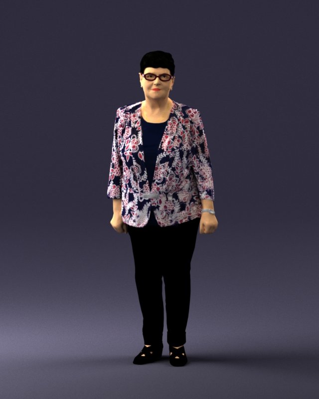 old woman 0050 3d print ready 3D Print Model .c4d .max .obj .3ds .fbx .stl .blend 