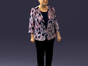 000393 Mature Woman in Floral Jacket 3dp 3D Print Model