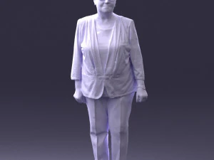 000393 Mature Woman in Floral Jacket 3dp 3D Print Model