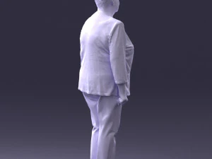 000393 Mature Woman in Floral Jacket 3dp 3D Print Model