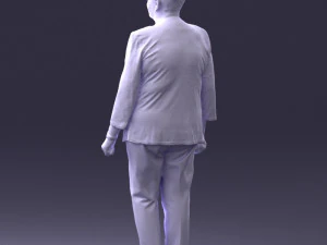 000393 Mature Woman in Floral Jacket 3dp 3D Print Model