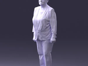 000393 Mature Woman in Floral Jacket 3dp 3D Print Model