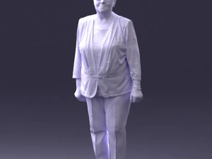000393 Mature Woman in Floral Jacket 3dp 3D Print Model