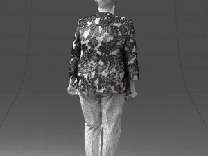 000393 Mature Woman in Floral Jacket 3dp 3D Print Model