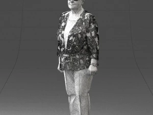 000393 Mature Woman in Floral Jacket 3dp 3D Print Model