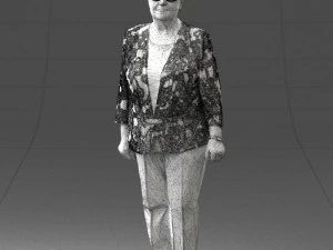000393 Mature Woman in Floral Jacket 3dp 3D Print Model