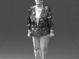 000393 Mature Woman in Floral Jacket 3dp 3D Print Model