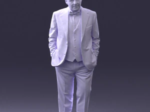 man in checkered acket 0051 3D Model