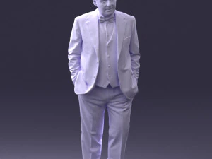 man in checkered acket 0051 3D Model