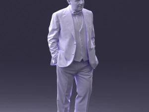 man in checkered acket 0051 3D Model
