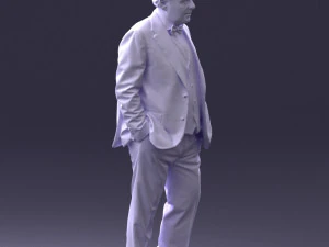 man in checkered acket 0051 3D Model
