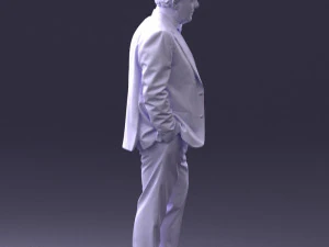 man in checkered acket 0051 3D Model