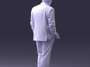 man in checkered acket 0051 3D Модель