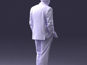 man in checkered acket 0051 3D Model