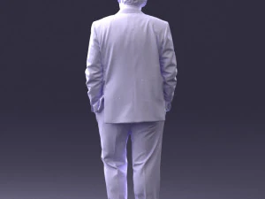 man in checkered acket 0051 3D Model