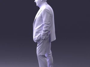 man in checkered acket 0051 3D Model