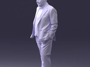 man in checkered acket 0051 3D Model
