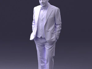 man in checkered acket 0051 3D Model