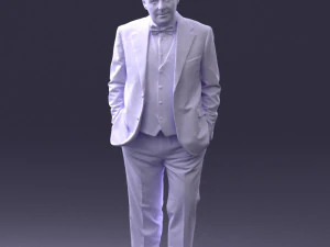 man in checkered acket 0051 3D Model