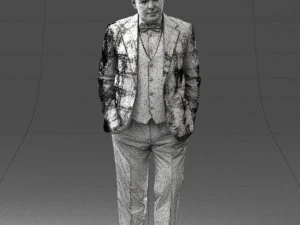 man in checkered acket 0051 3D Model