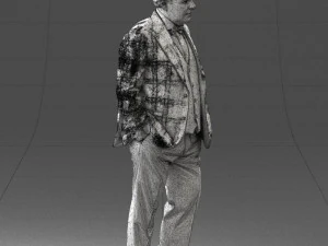 man in checkered acket 0051 3D Model