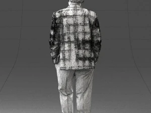 man in checkered acket 0051 3D Model