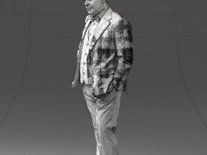 man in checkered acket 0051 3D Model