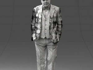 man in checkered acket 0051 3D Model