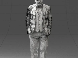man in checkered acket 0051 3D Model